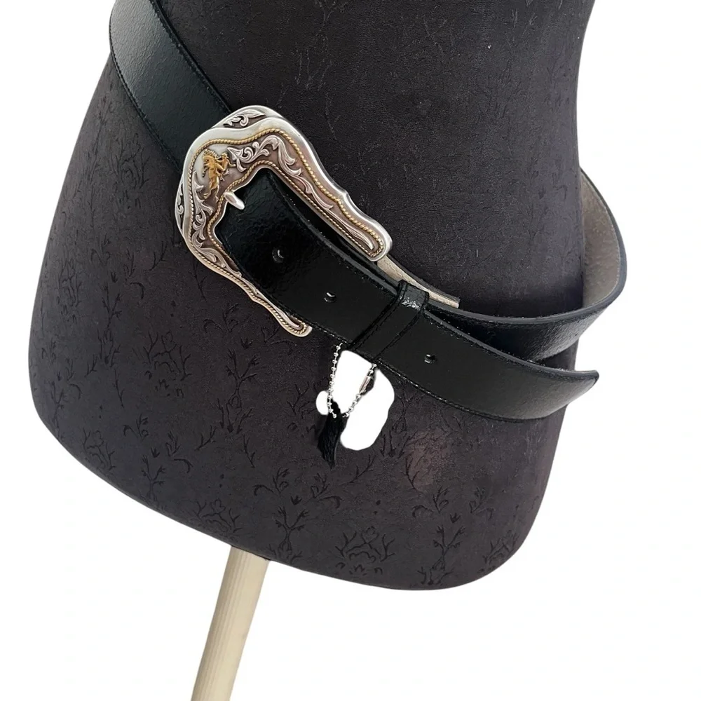 NWOT Black Leather Rodeo Belt Men’s 34 Medium